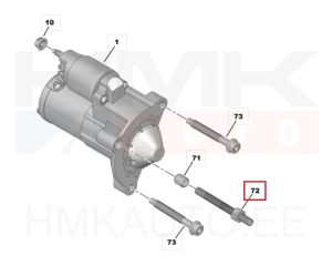 Käynnistinmoottorin kiinnityspultti OEM Jumpy/Expert/Proace 2,0HDI 2016-  (M10x1,50-L20/75)