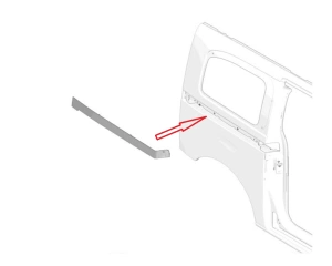 Sliding door guide rail cover, right OEM Jumpy/Expert 2016-  L3