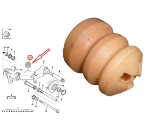 Suspension bump stop, rear OEM Citroen C5