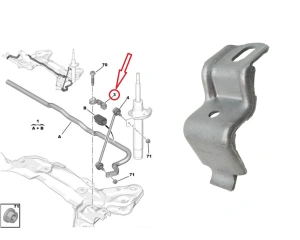 Stabilisaatorivarda puksi kinnitusklamber OEM C3,C4 Cactus,DS3/Peugeot 208,2008