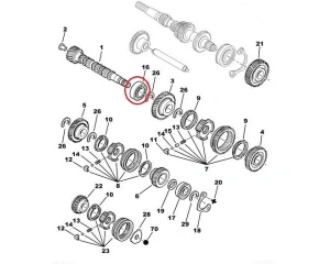 Vaihteiston laakeri OEM Citroen/Peugeot