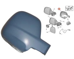 Uksepeegli korpus parem OEM Berlingo/Partner 12- (värvitav) >>1679995380