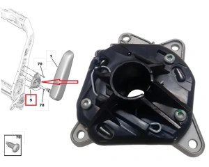 Käsinojan mekanismi vasen OEM Citroen Jumpy/Peugeot Expert 2016-