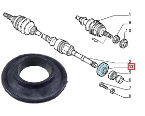 Дефлектор подшипника полуоси OEM Citroen/Peugeot/Fiat  26x60 -12
