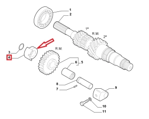 Peruutusvaihteen välikappale OEM Citroen Nemo/Peugeot Bipper/Fiat Fiorino Qubo