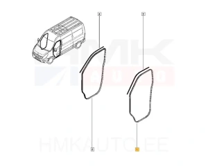 Door entry seal, front door OEM Renault Master 10-