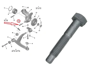 Ball joint fixing bolt M10x1,50-L58 OEM Citroen/Peugeot