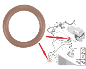 Прокладка трубки кондиционера 8,1x1,6 OEM Jumper/Boxer/Ducato 2006-