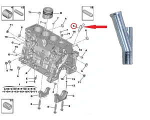 Flange OEM Citroen/Peugeot/Fiat 2,0HDI DW10