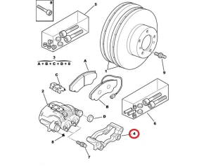 Brake caliper carrier rear OEM Jumper/Boxer/Ducato 94-06