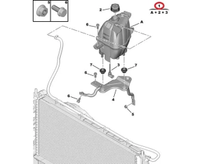Expansion tank OEM Jumper/Boxer/Ducato 2006- (with sensor)