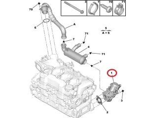 EGR клапан OEM Citroen/Peugeot/Ford 1,6HDI