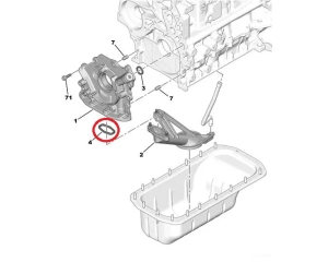 Joint d'étanchéité, pompe à huile OEM PSA 1,4-1,6HDI