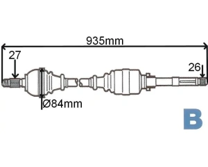 Veovõll komplektne parem Laguna III 1,5DCI
