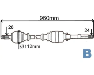 Veovõll komplektne parem Jumpy/Expert/Scudo 1,6HDI 2007-