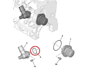 Joint de bride de liquide de refroidissement OEM PSA