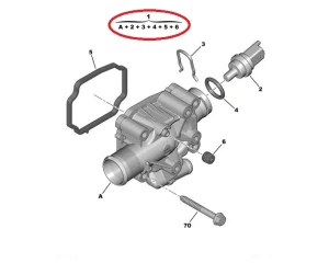 Termostaat korpusega OEM PSA 1,4/1,6 04-