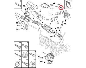 Pressure converter, EGR OEM Citroen/Peugeot HDI