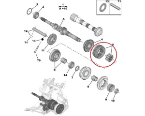 Synchronizer 3-4 gear OEM Citroen/Peugeot BE4 gearbox