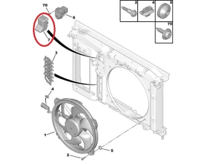 Крышка блока управления вентилятором охлаждения OEM Citroen C4/C4 Picasso/Berlingo, Peugeot Partner/206/307