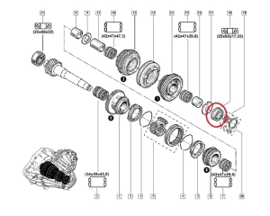 Vaihteiston 25x62x17,25 Renault PF6
