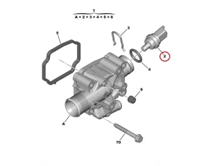 Coolant temperature sensor OEM Citroen/Peugeot 1,4-1,6