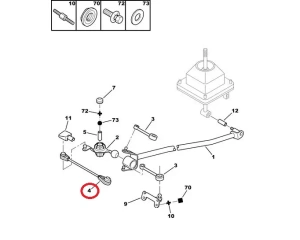 Тяга переключения передач OEM Peugeot 406