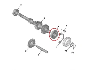 Roulement, boîte de vitesses 25x62x17 Citroen/Peugeot MA