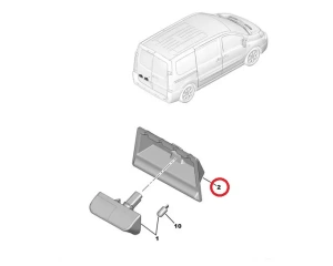 Cache éclairage de plaque d'immatriculation OEM Jumpy/Expert/Scudo/Proace
