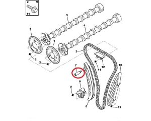 Timing chain guide bolt OEM Jumper/Boxer/Ducato 2,2HDI 2006-