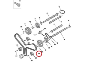 Toothed belt OEM Peugeot/Citroen  2,7HDI