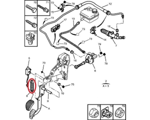 CLutch pedal spring Xsara Picasso