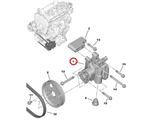 Power steering pump OEM Jumper/Boxer/Ducato 2,2HDI 2006-