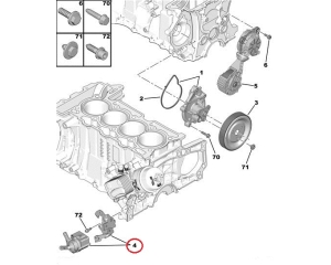 Elektriline veepump Citroen/Peugeot 1,6 EP6-mootorid man.