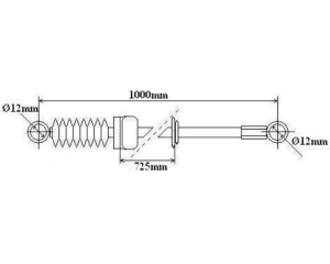 Gear link control cable Citroen Jumper/Peugeot Boxer 1.9D 725/1000