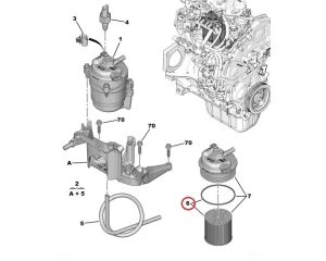 Топливный фильтр OEM Peugeot/Citroen 1,6-2,0HDI EURO6
