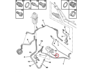 Power steering tube nozzle Boxer/Jumper/Ducato 06-