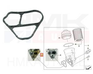 Oil filter housing gasket OEM Mini 1,6 16v -07