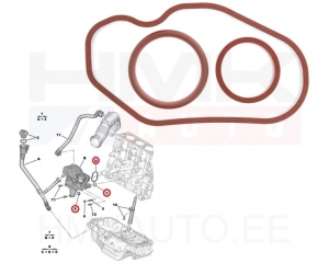Crankcase breather/oil separator gasket kit OEM Citroen/Peugeot