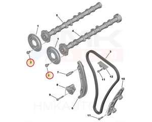 Camshaft chain wheel bolt Jumper/Boxer 2,2HDi