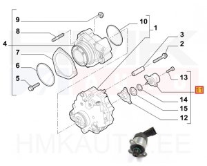 Fuel pressure regulator valve OEM Jumper/Boxer/Ducato 3,0HDi