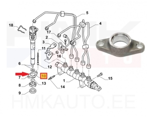 Fuel injector clamp OEM Citroen/Peugeot/Fiat 1,6HDi DV6TED4