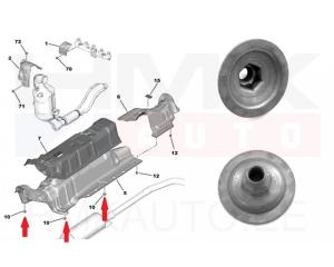 Écrou de ecran thermique OEM Citroen/Peugeot