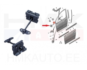 Uksepiiraja esiuksele  Peugeot 807 / Citroen C8