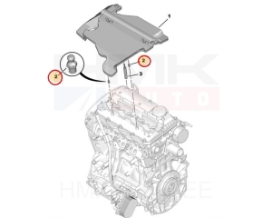 Engine cover fastening bush OEM Boxer/Jumper 2,2HDi 06-