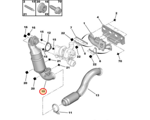 Catalytic converter Citroen/Peugeot