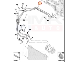 Ilmastointilaitteen putket OEM Citroen Berlingo / Peugeot Partner 08-