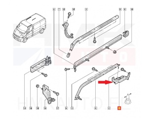 Liugukse stopper alumine OEM Renault Trafic II,III / Opel Vivaro A,B