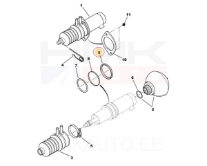 Rear suspension cylinder o-ring OEM Citroen