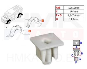 Trim clip (screw grommet) OEM Citroen/Peugeot/Fiat